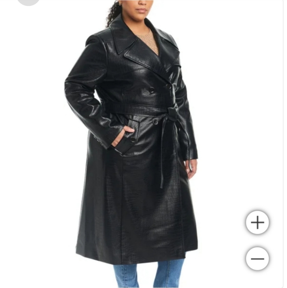 Vince Camuto Ladies' Maxi Faux Leather Jacket nwt - Picture 7 of 9